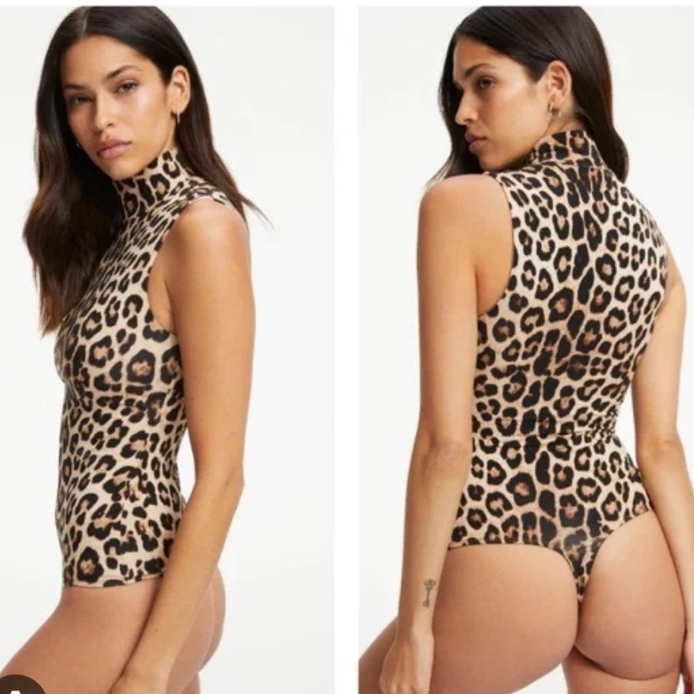 Good American Leopard Print Bodysuit